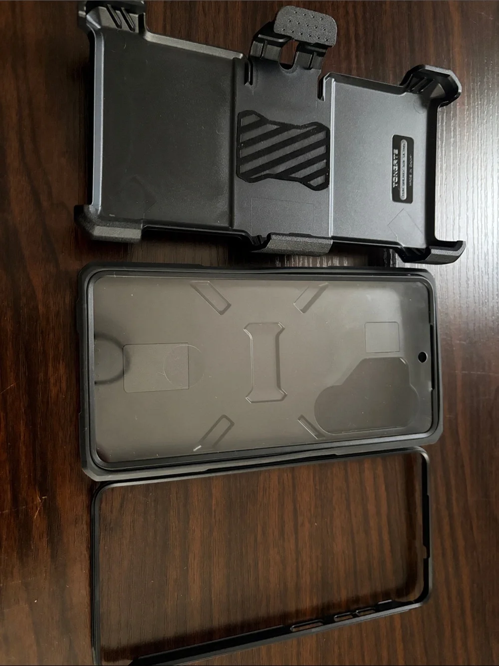 Rugged Black Phone Case with Holster